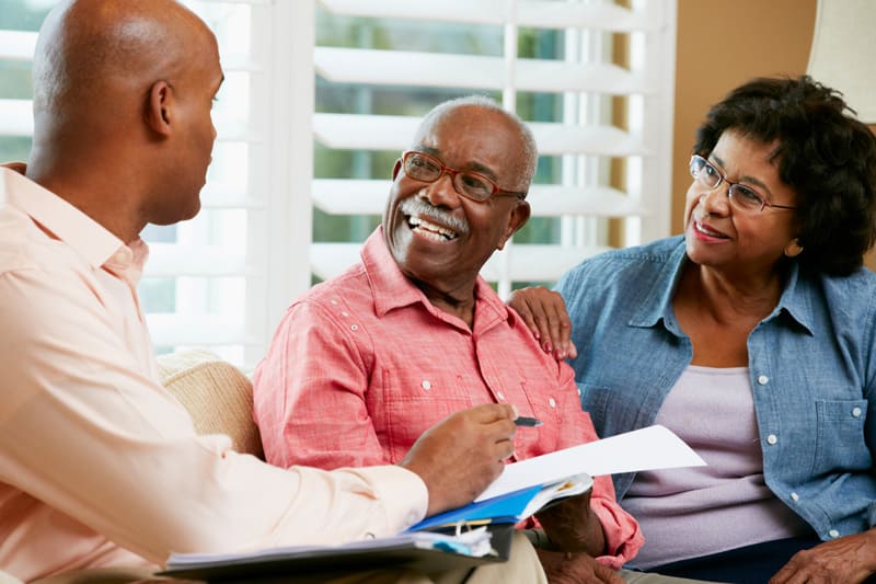 An attorney and the clients having a meeting