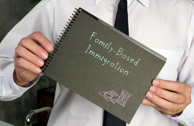 Family-Based Immigration sign on the piece of paper